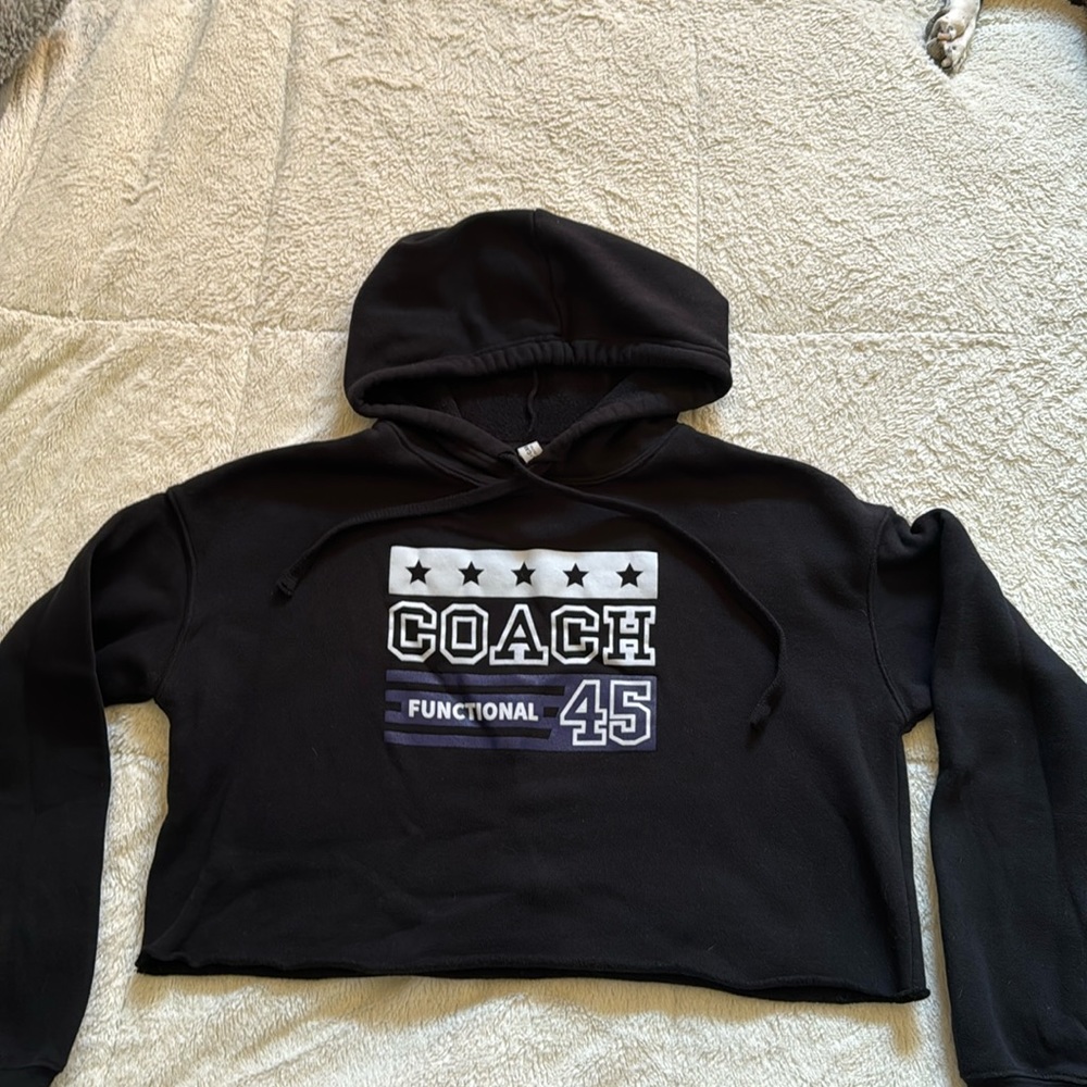 F45 Coach cropped hoodie